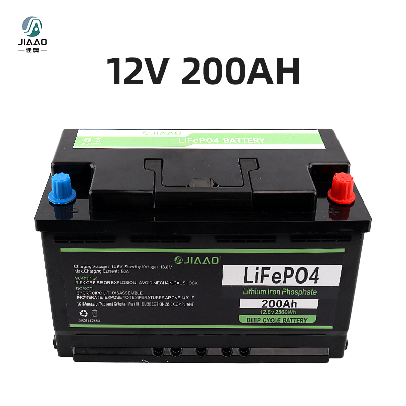 JiaAo litio ferro fosfato batteria lifepo4 12v 100/200AH rv ciclo profondo marino bms Bluetooth batteria al litio