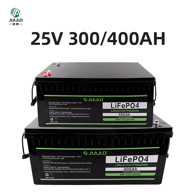 25V 300/400Ah batteria ricaricabile LiFePO4 agli ioni di litio con bluetooth BMS
